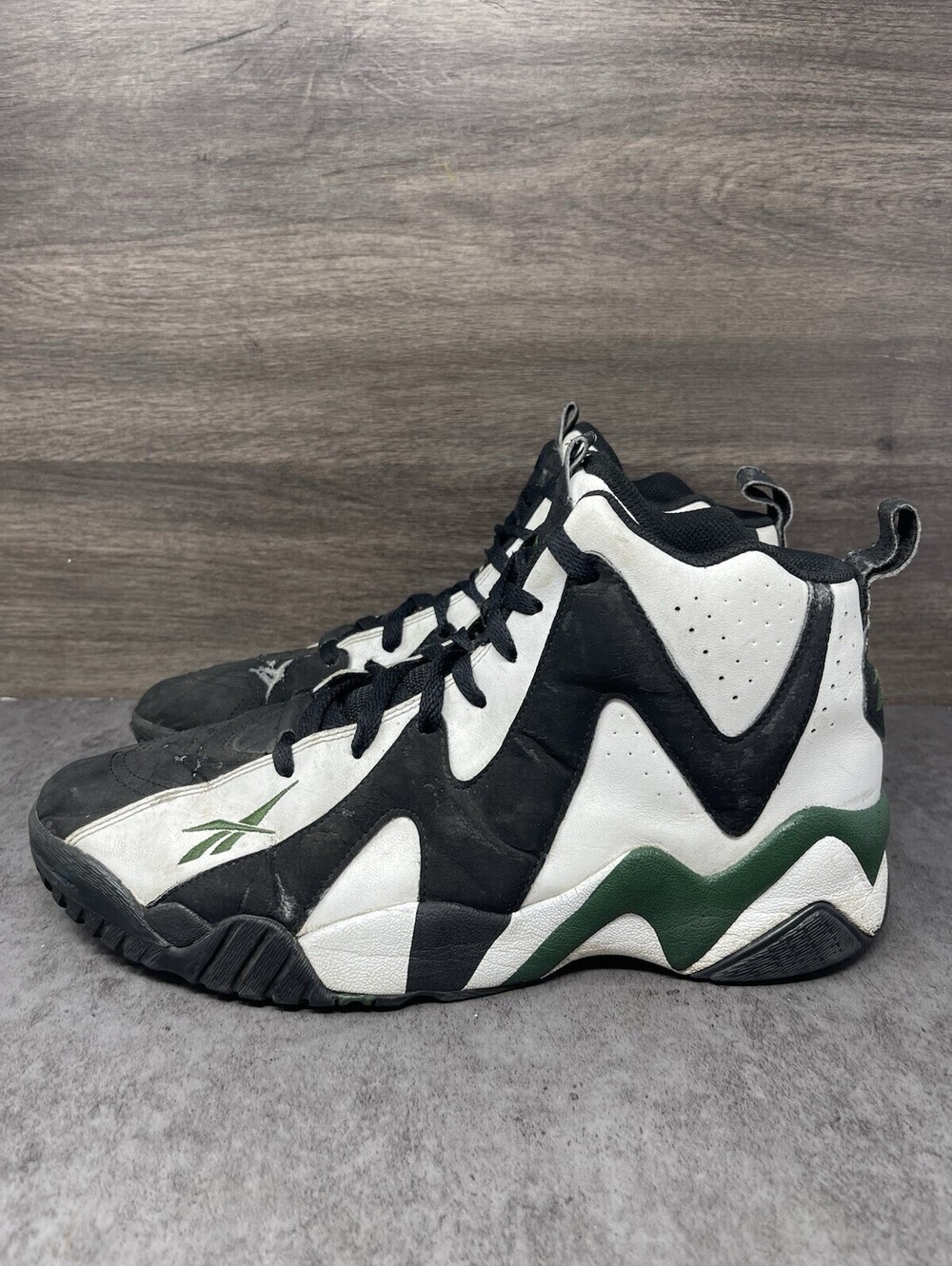 Reebok Kamikaze II OG Shawn Kemp Sonics Black White Mens Size 11 V44404
